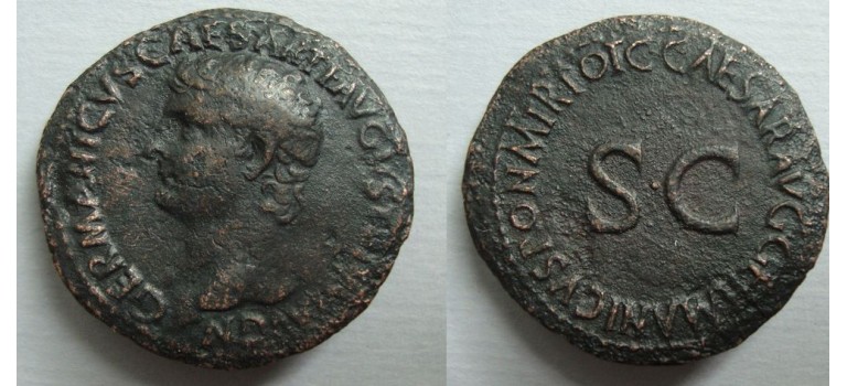 GERMANICUS AS - SC struck under Caligula (JUL2066) GERMANICUS AS - SC struck under Caligula (JUL2066)