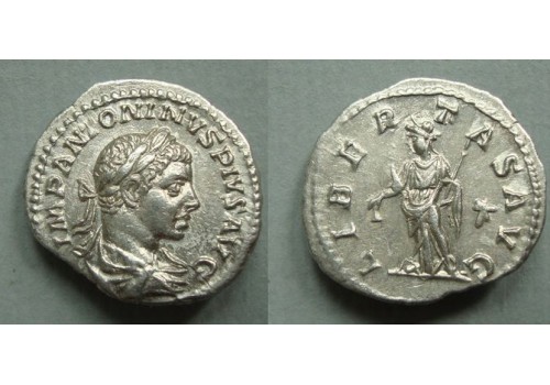Elagabalus - LIBERTAS AVG prachtig! (AU2077) Elagabalus - LIBERTAS AVG prachtig! (AU2077)