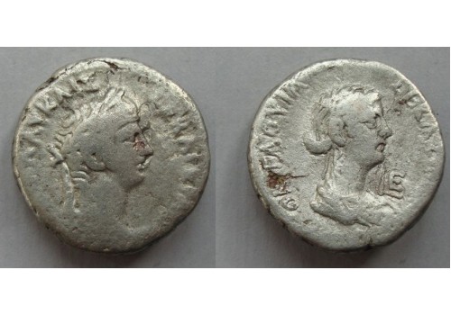 Nero - met zijn eerste vrouw Claudia tetradrachme, zeldzaam! (AP2123)