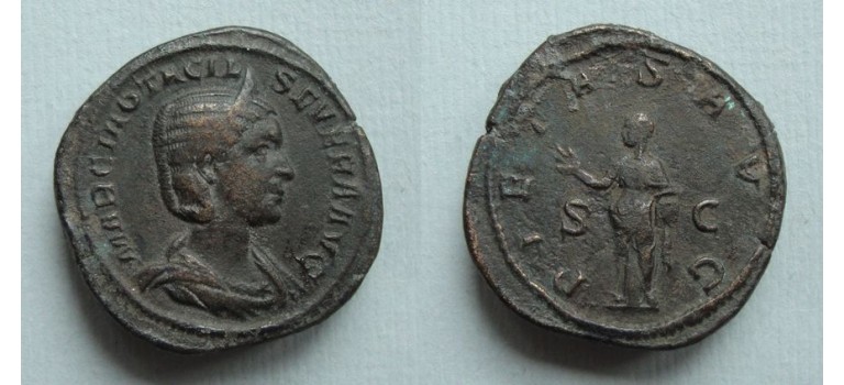 Otacilia Severa - Pietas sestertius, grote munt!  (MA21103)