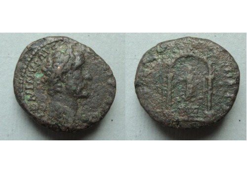Antoninus Pius - AS 2-zuilige Tempel  schaars! (MA2140)