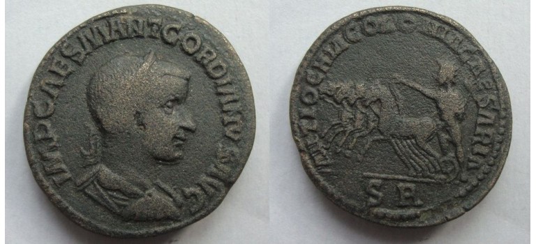 Gordian III -  Helios in quadriga large coin! (AP2124)