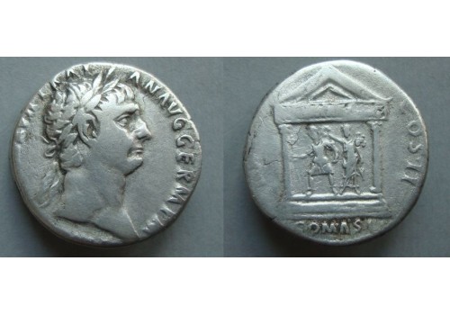 Trajanus - Cistophorus met tempel zeer zeldzaam R3! (AP2154)