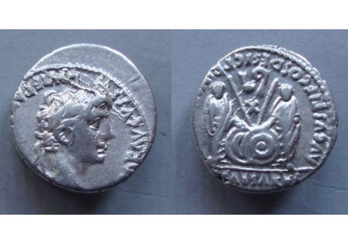 Augustus - denarius Caius en Lucius zeldzame variant!  (AP2161)