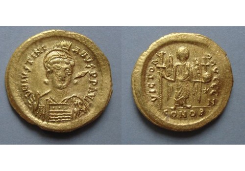 Justinianus I  -  gouden solidus (AP2169)