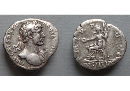 Hadrianus - JUSTITIA denarius (AP2173) Hadrianus - JUSTITIA denarius (AP2173)