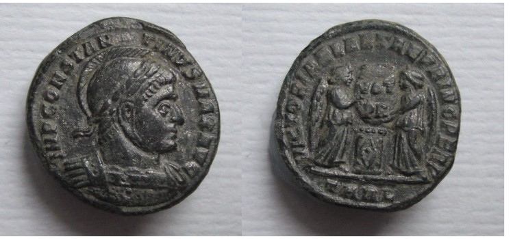 Constantine - Victories next to altar Arles RARE!  (JUL2144)