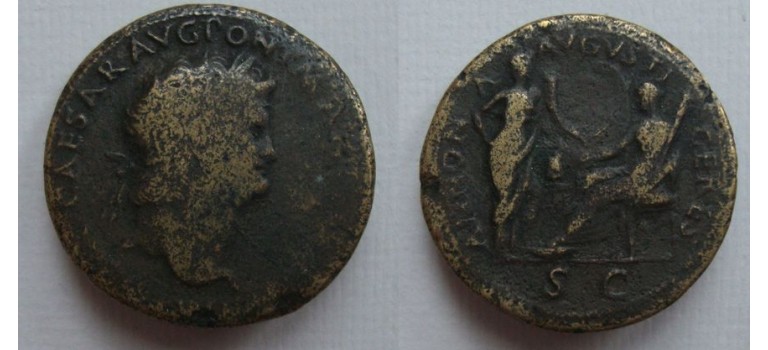 Nero - CERES en ANNONA sestertius (JUL2189)