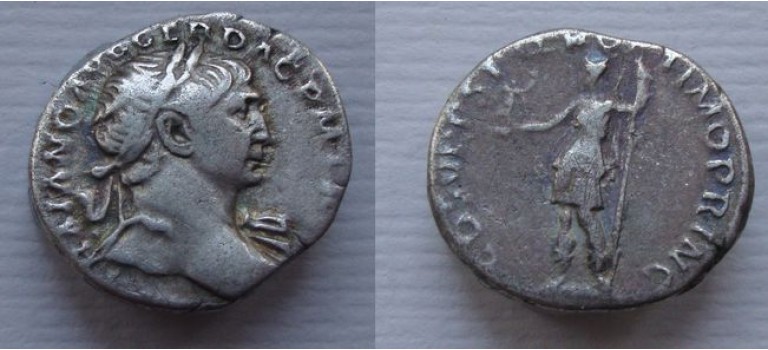 Trajan - ROMA denarius (JUN2106)