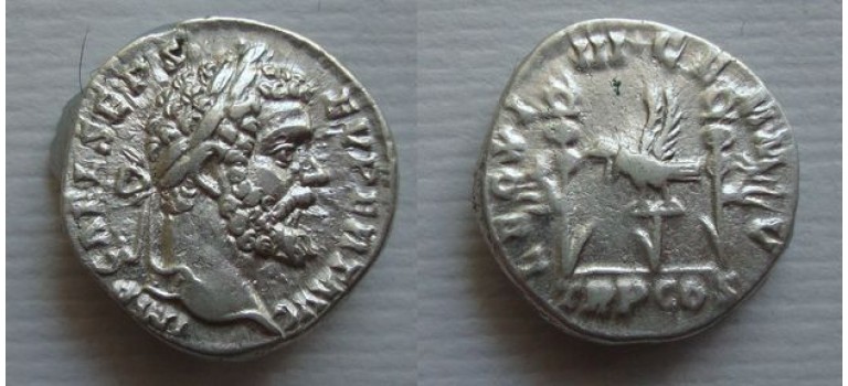 Septimius Severus - Legioendenarius LEG XIIII schaars (JUN2157)