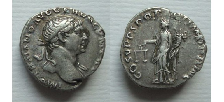 Trajanus - Aequitas denarius (JUN2172)