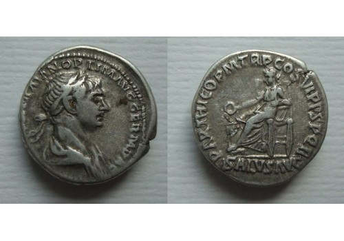 Trajanus -SALVS AVG denarius (JUN2173)