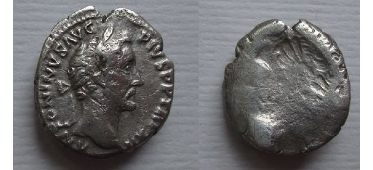 Antoninus Pius - broackage denarius very rare (JUN2177)