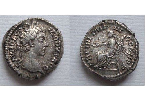 Commodus - denarius Victoria mooi jeugdportret! (JUN2178)