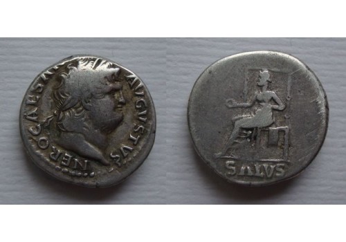 Nero - denarius salus zeldzaam! (JUN2186)