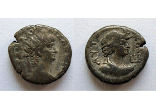 Nero - zilveren Tetradrachme met Alexandria! (ME21109)