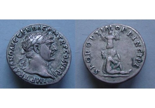 Trajanus - denarius SPQR OPTIMO PRINCIPI (ME2160)