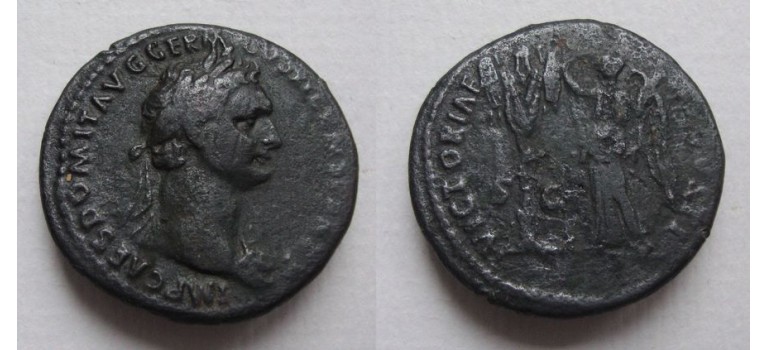 Domitianus- VICTORIAE AVGVSTI AS Nijmeegse bodemvondst (N2146)
