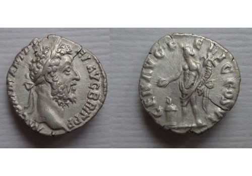 Commodus - denarius offerende Genius schaars (N2154)