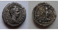 Caracalla-  denarius VICT PART MAX schaars en interessant! (O21103)
