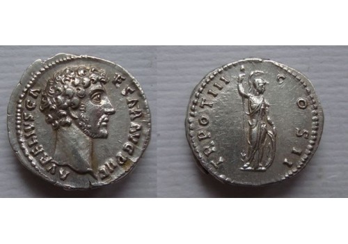 Marcus Aurelius - Minerva denarius PRACHTIG (O2182)