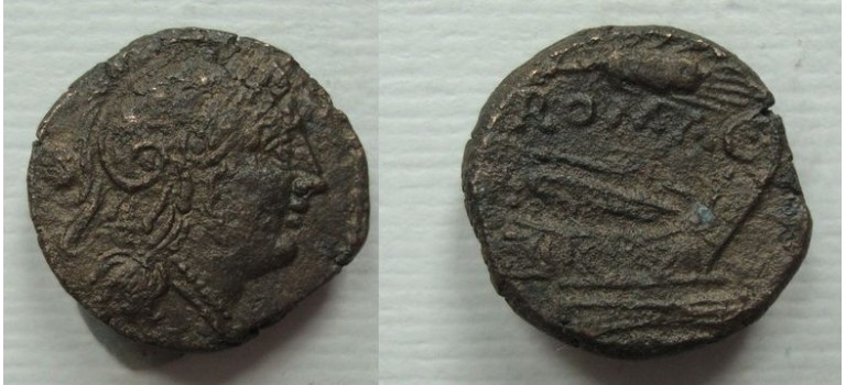 Romeinse republiek - uncia met Roma 215 voor Christus! (S2199)