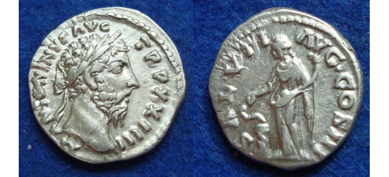 Marcus Aurelius - denarius Salus portrait! (o1921)
