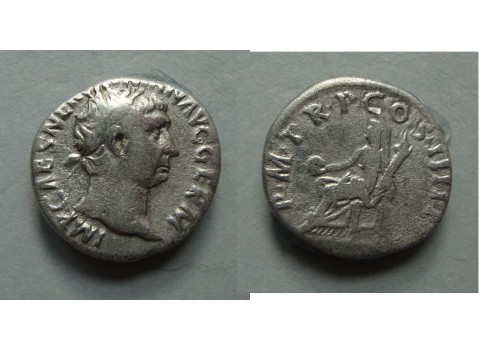 Trajanus- denarius VESTA (F2036)