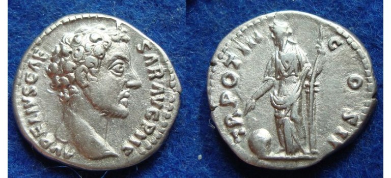 Marcus Aurelius- denarius PROVIDENTIA beauty (o1908)