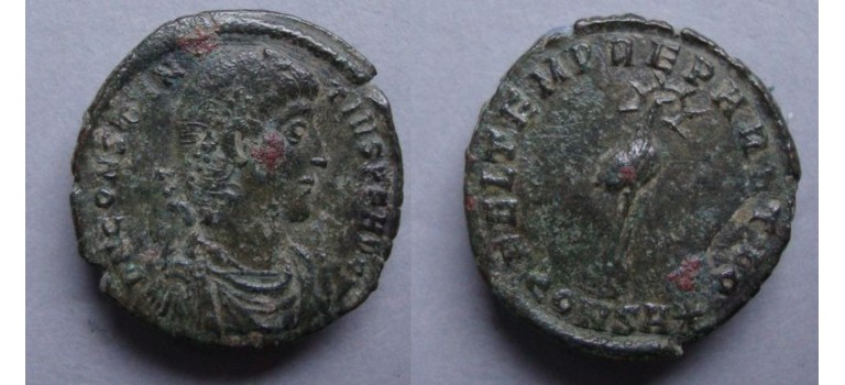 Constantius II -  Phoenix on globe scarce coin (F2002)