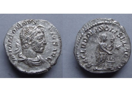 Elagabalus- denarius offerende keizer (F2010)
