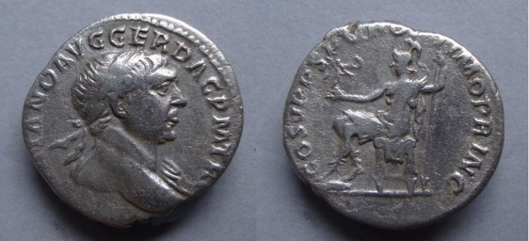 Trajan - ROMA denarius (F2012)