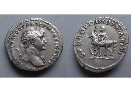 Trajanus - Ruiterstandbeeld, prachtig en zeldzaam! (F2044)