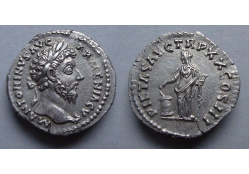 Marcus Aurelius- denarius PIETAS, prachtige munt! (F2045)