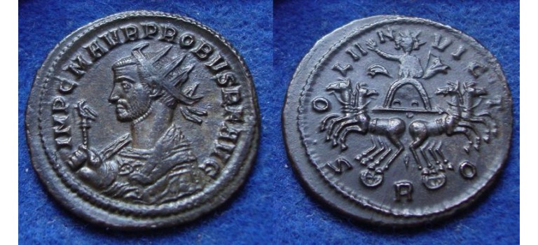 Probus - sol in quadrigga not in RIC EF EX-CNG! (N1976)