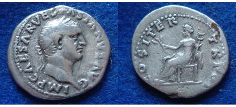 Vespasian - COS ITER POT portrait in Vitellius style RARE (N1985)