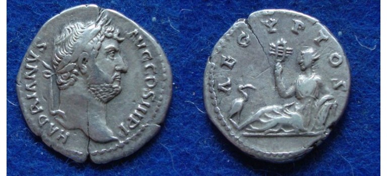 Hadrianus  - Egypte Reis-serie gewilde munt! (D1914)