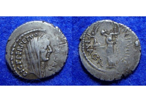Julius Caesar - denarius met portret van Caesar zeldzaam! (D1960) Julius Caesar - denarius met portret van Caesar zeldzaam! (D1960)