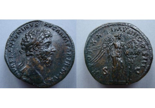 Marcus Aurelius- Sestertius overwinning op de Parthen, Prachtig!  (JA2024)