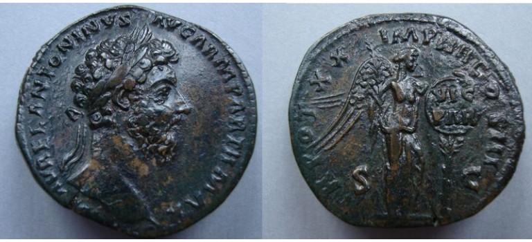 Marcus Aurelius - Sestertius Victory over Parthia extremely fine (JA2024)