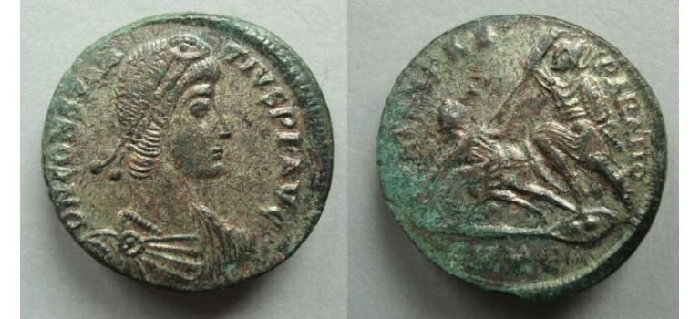 Constantius II - Gevallen ruiter, verzilverd! (JA2040)