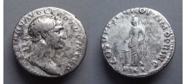 Trajanus - denarius PIETAS (JA2059)