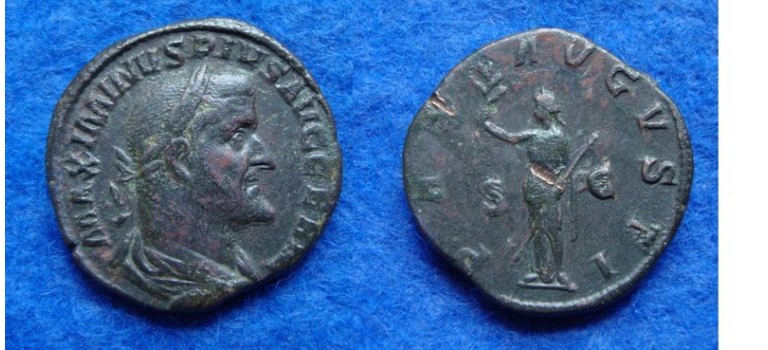 Maximinus I - PAX AVGVSTI sestertius (AU1922)