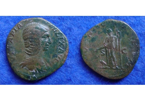Julia Domna - Juno sestertius ZELDZAAM! (JUN1946) Julia Domna - Juno sestertius ZELDZAAM! (JUN1946)