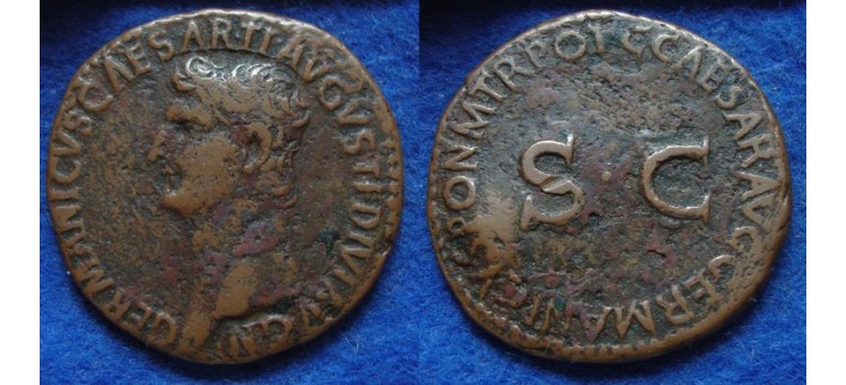 GERMANICUS AS -  SC struck under Caligula (JUN1924)