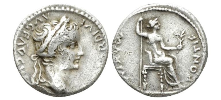 Tiberius - denarius tribute penny (ME1902)