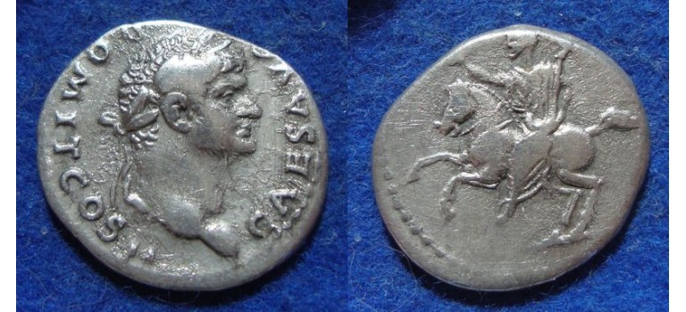 Domitian - denarius emperor on horseback ! (ME1909)