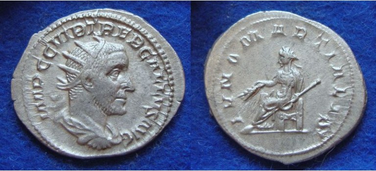 Trebonianus Gallus - Antoninianus Juno! (ME1927)