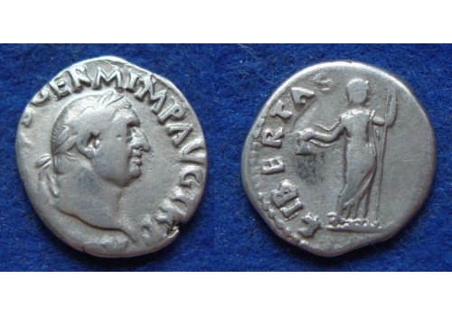 Vitellius - denarius LIBERTAS zeldzaam! (AP1914)