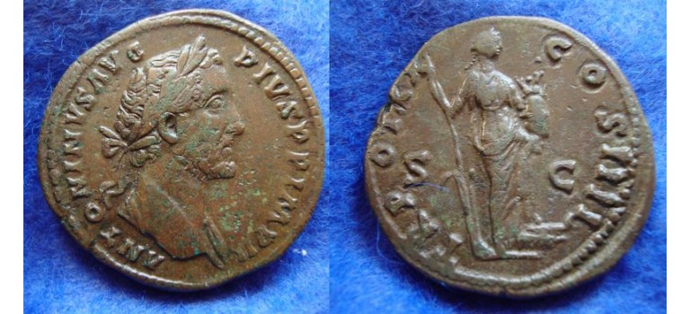 Antoninus Pius - Annona sestertius must see ex-CGB! (AP1918)